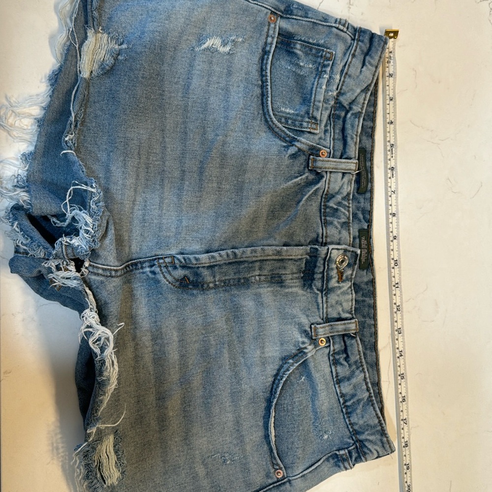 blue jean shorts
